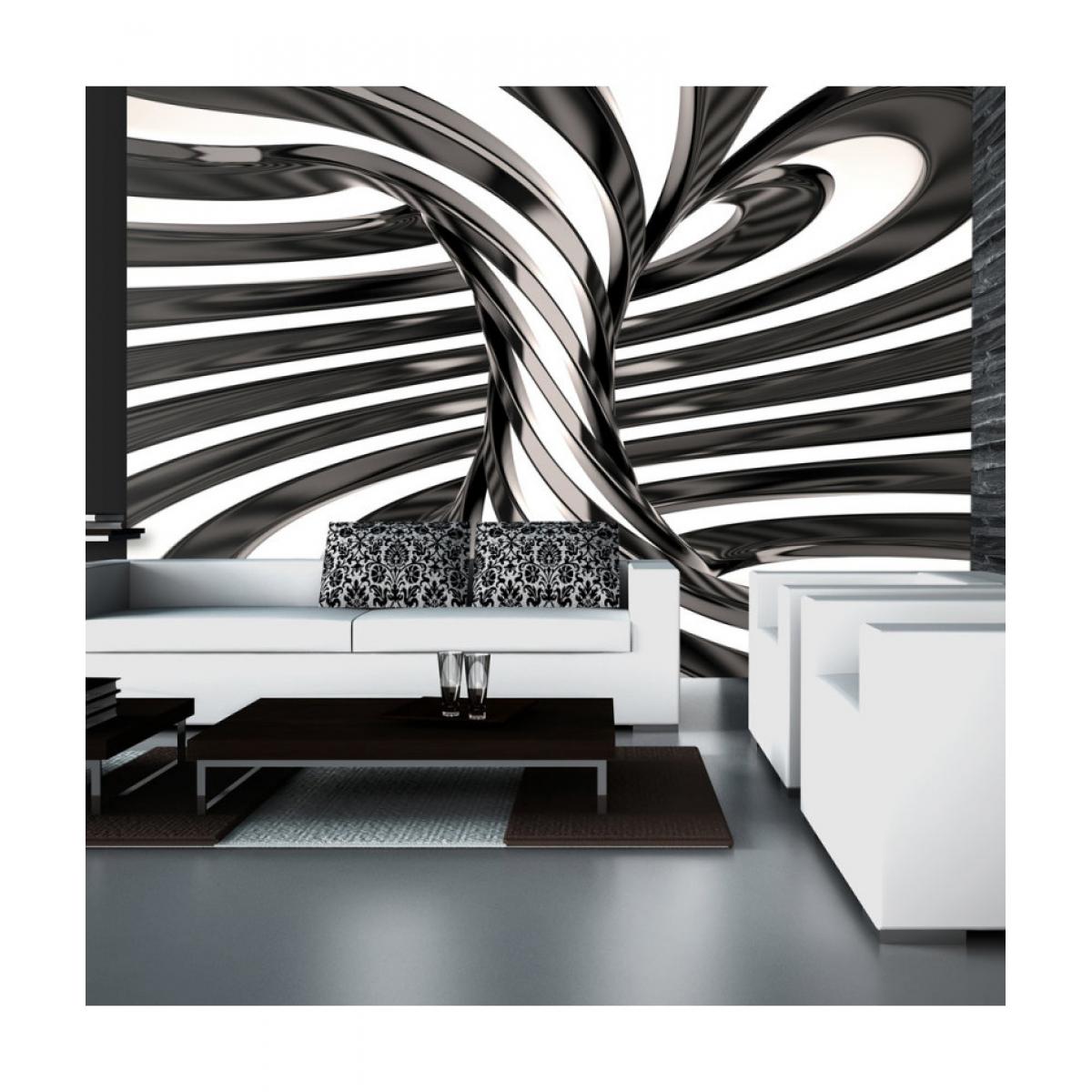 Artgeist - Papier peint - Black and white swirl 100x70 - Papier peint