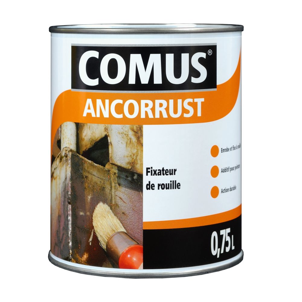 Comus - ANCORRUST 0,75L - Vernis fixateur de rouille avant mise en peinture - COMUS - Peinture & enduit rénovation