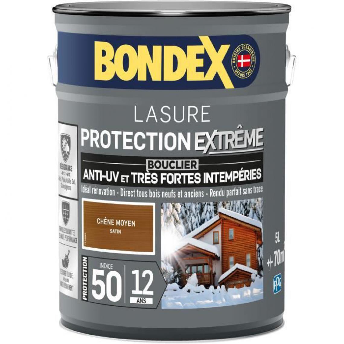 Bondex - Lasure pour bois protection extrême 12 ans chêne moyen 5L Bondex - Peinture & enduit rénovation