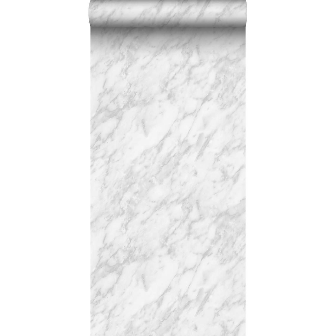 ESTAhome - ESTAhome papier peint marbre blanc et gris - 139195 - 0.53 x 10.05 m - Papier peint