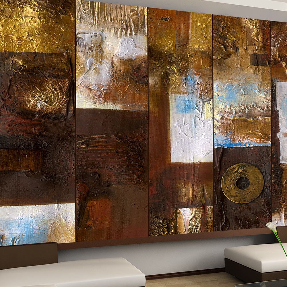 Bimago - Papier peint - Abstract: Winter Landscape - Décoration, image, art | Deko Panels | 50x1000 cm | - Papier peint