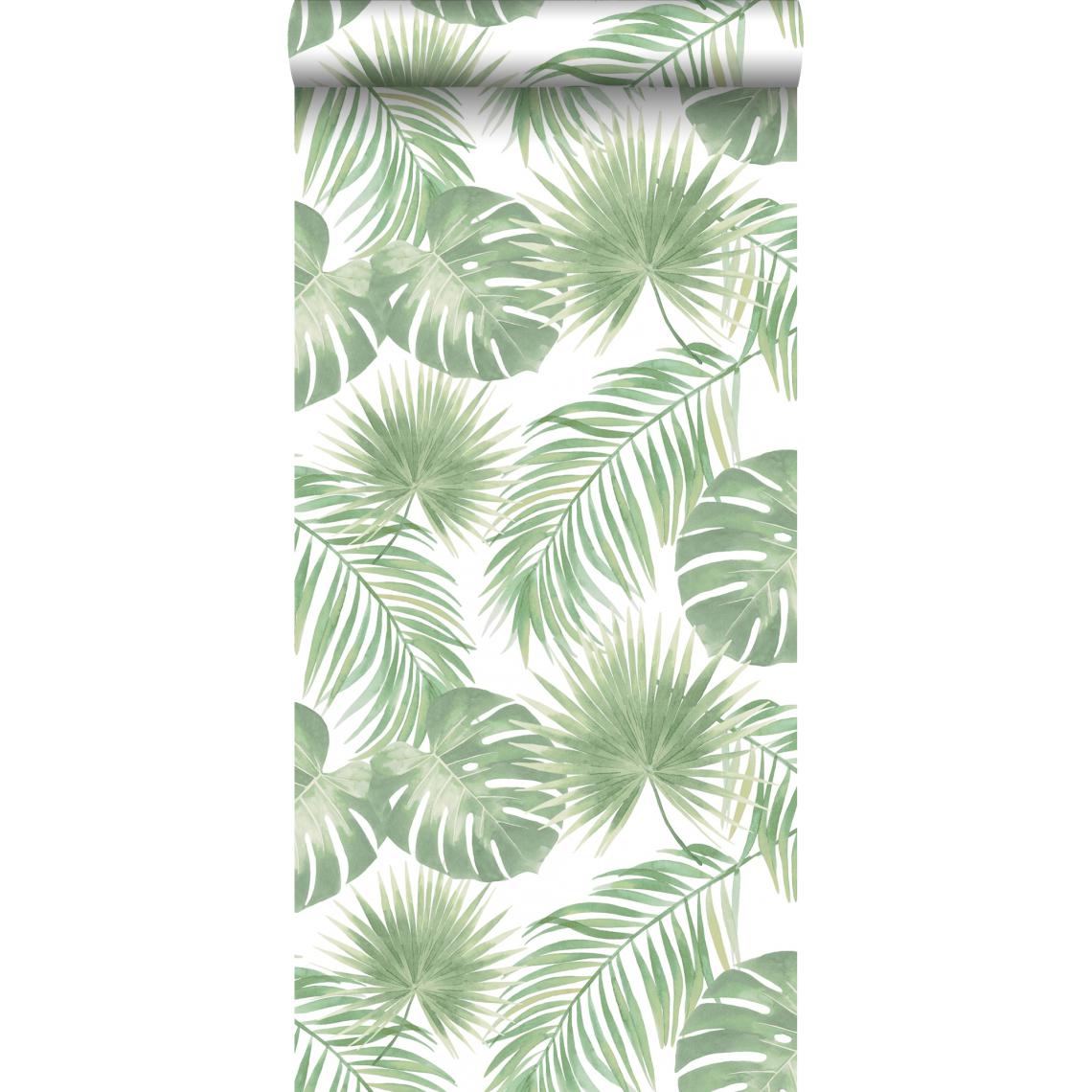 ESTAhome - ESTAhome papier peint feuilles tropicales vert menthe - 139012 - 0.53 x 10.05 m - Papier peint