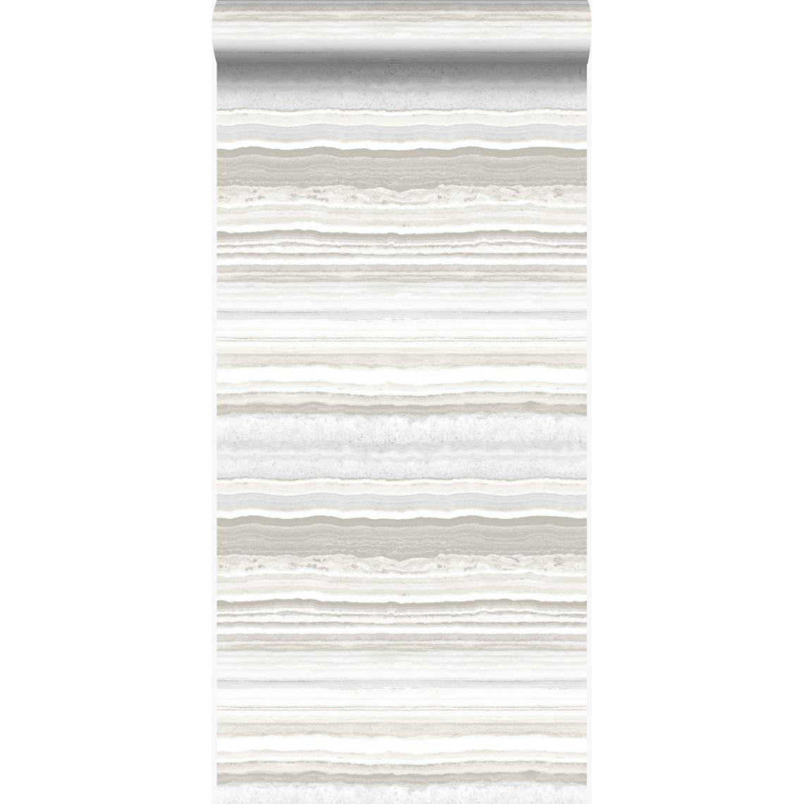 Origin - Origin papier peint pierre de marbre en couches beige - 337235 - 53 cm x 10.05 m - Papier peint