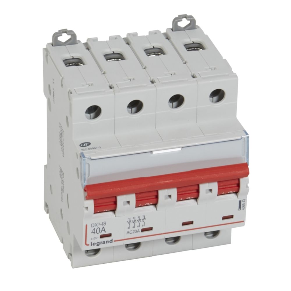 Legrand - interrupteur sectionneur legrand dx3 40a 4 poles à déclenchement - Coupe-circuits et disjoncteurs