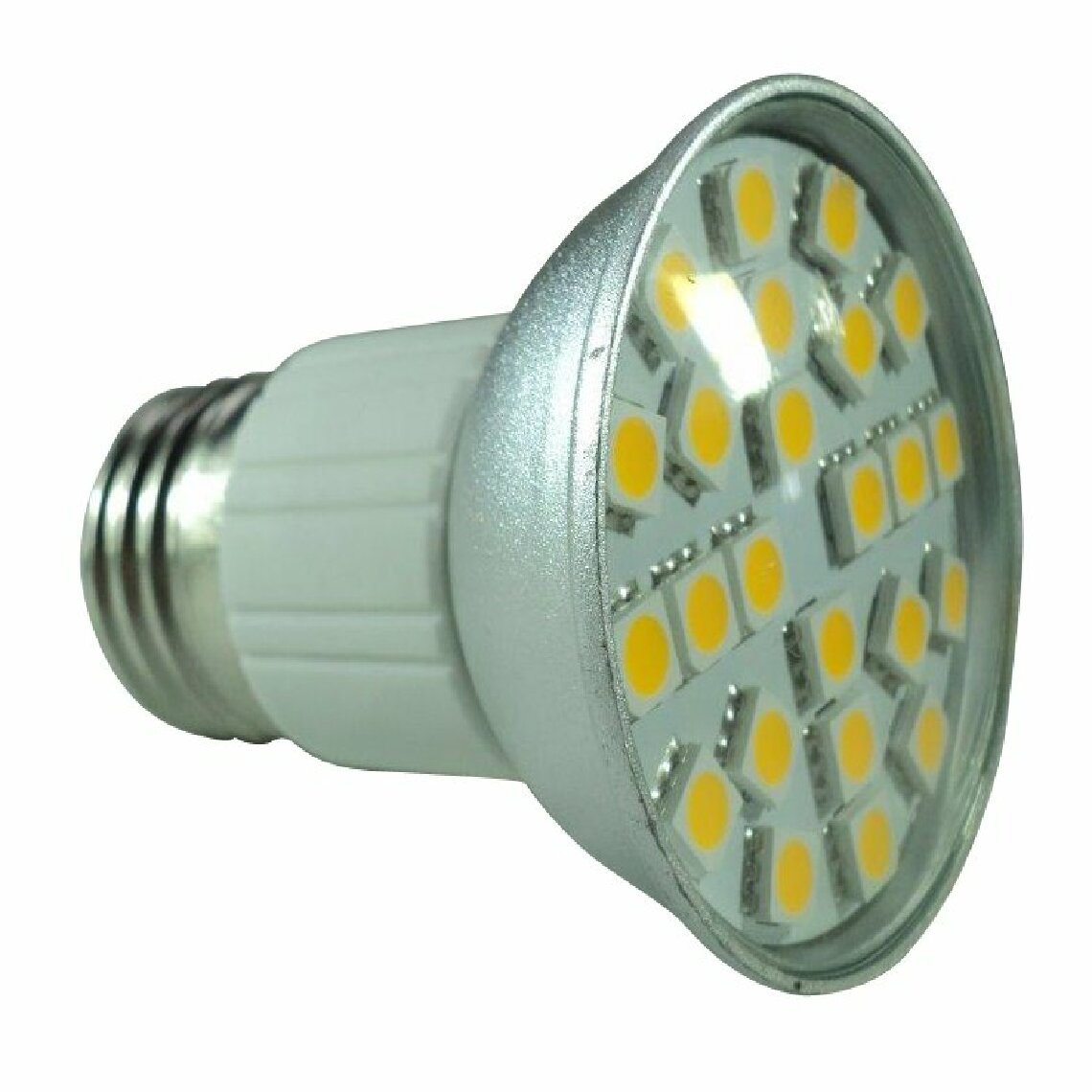 Lampesecoenergie - Lot de 5 Ampoules à 24 leds SMD Blanc Chaud Culot E27, 220-240V- Eclaire Comme 50W - Ampoules LED