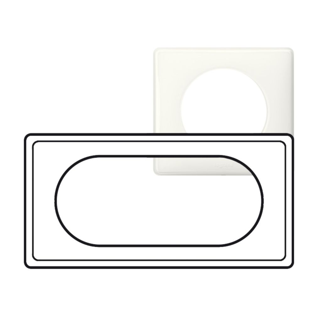 Legrand - plaque céliane 4-5 modules glossy blanc - Interrupteurs et prises en saillie