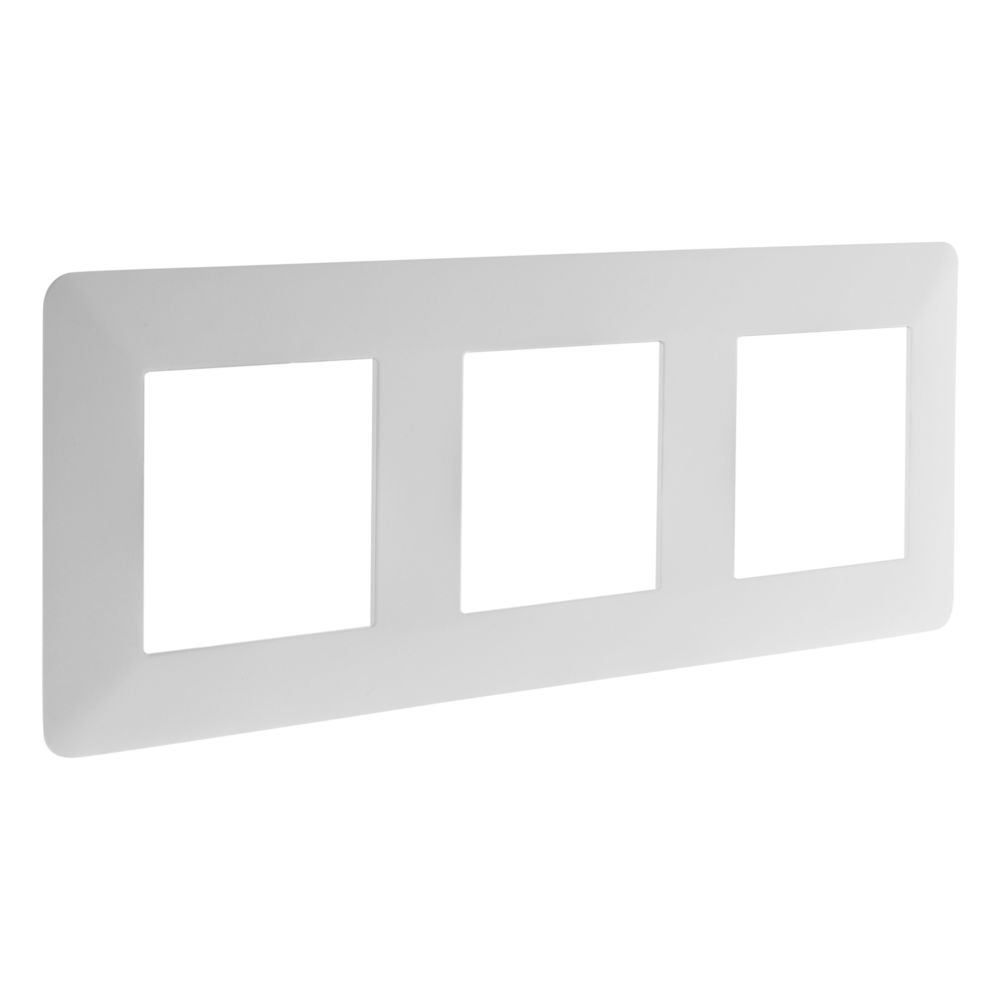 Artezo - Triple plaque de finition horizontale blanche - Artezo - Interrupteurs et prises en saillie