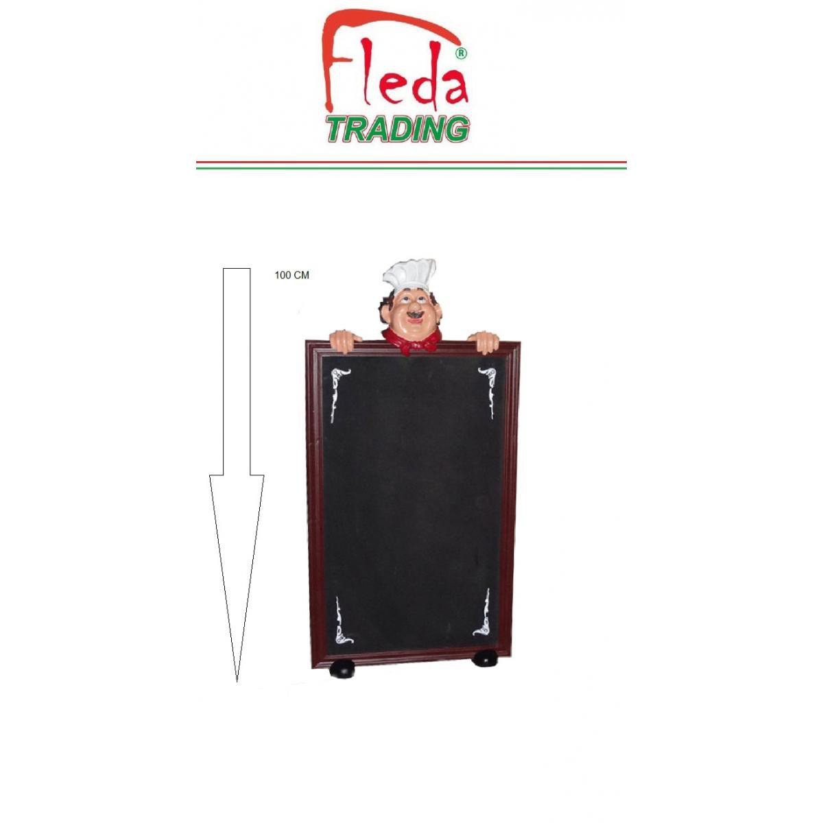 Fleda Trading - Tableau noir simple chevalet Mark Menu 100x50 - Plaque de liège