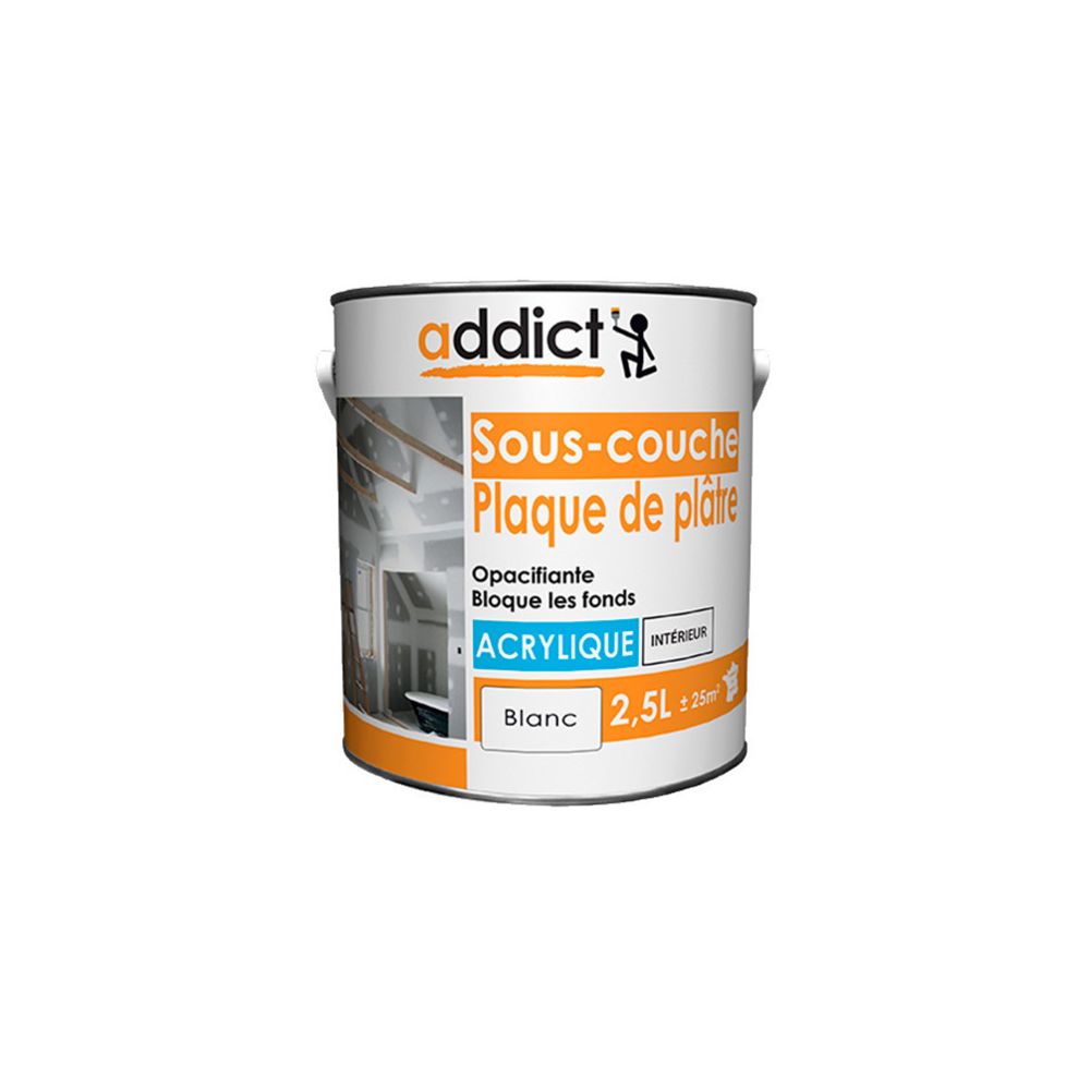 Addict - Sous-couche acrylique opacifiante 2,5 L - Blanc - ADD111511 - Addict - Peinture extérieure