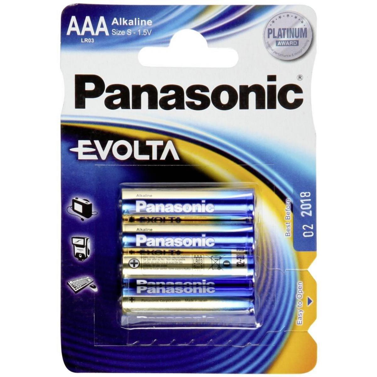 Panasonic - Rasage Electrique - Panasonic EVOLTA Platinum LR20EGE/2BP - Piles standard