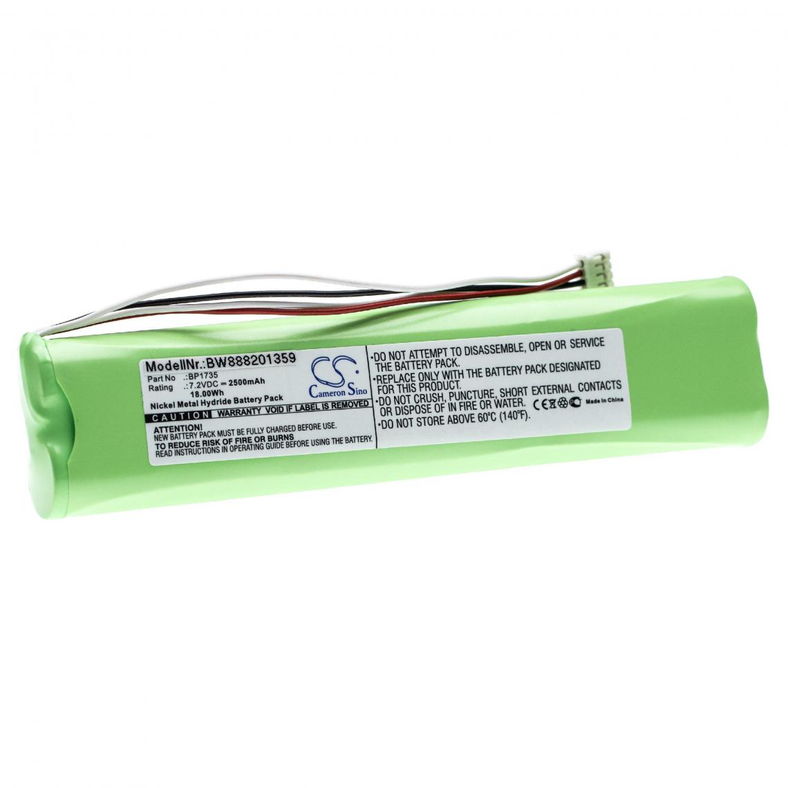Vhbw - vhbw Batterie compatible avec Fluke Biomedical Varta, P-1505 Multimeter télémètre laser multimètre outil de mesure (2500mAh 7.2V NiMH) - Piles rechargeables