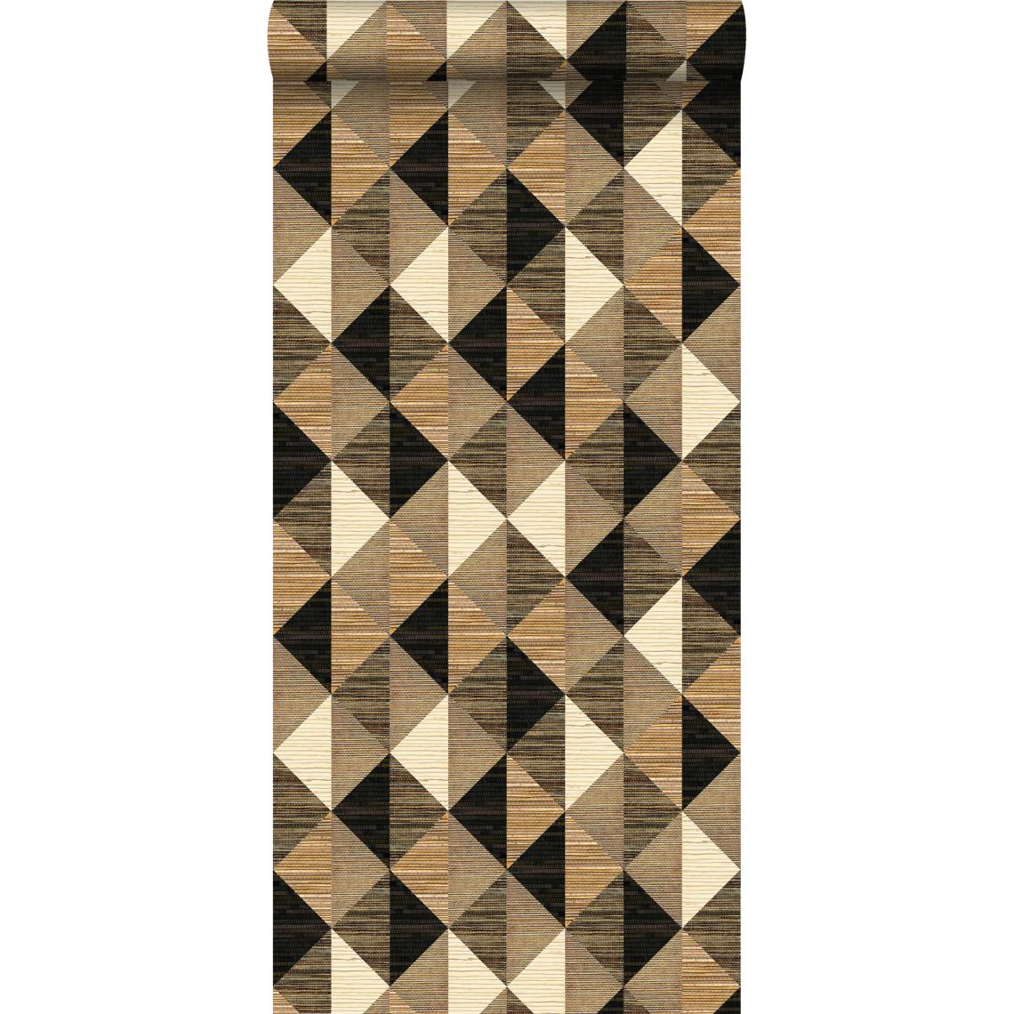 Origin - Origin papier peint intissé XXL motif graphique brun foncé et beige - 357216 - 46.5 cm x 8.37 m - Papier peint