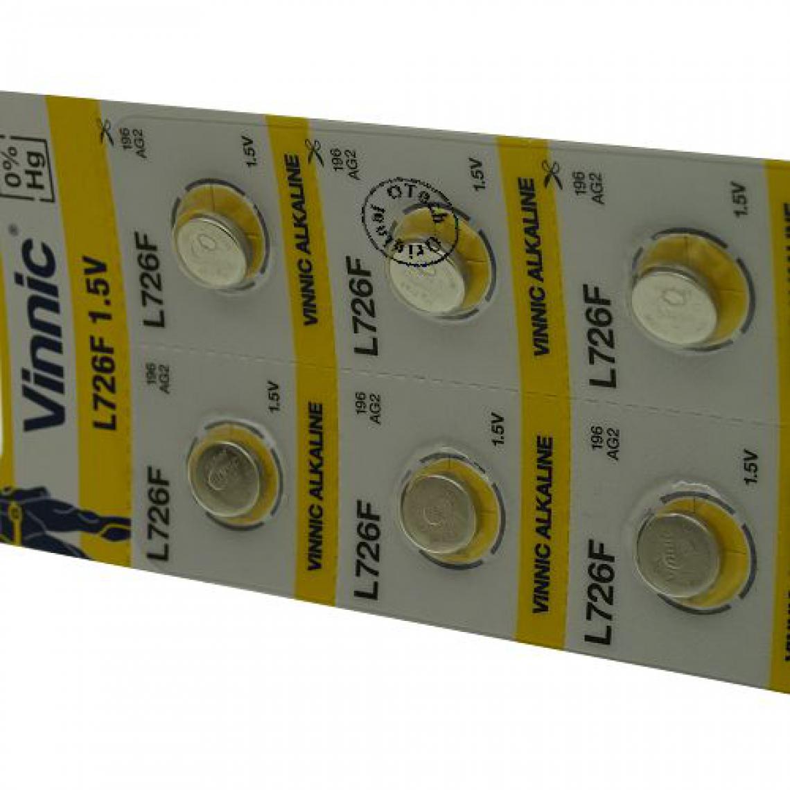 Otech - Pack de 10 piles Vinnic pour VINNIC L726F - Piles rechargeables