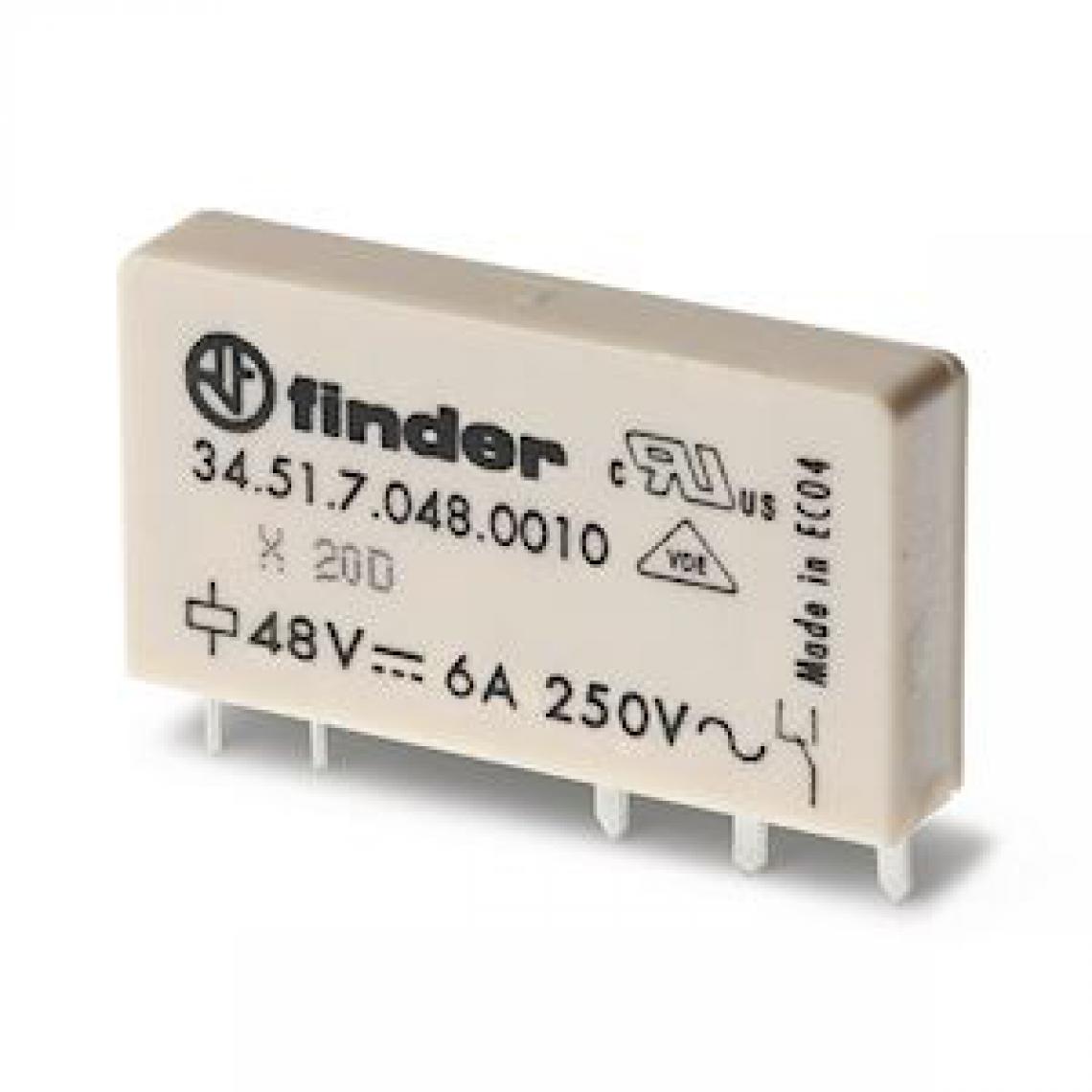 Finder - relais circuit imprimé - 1rt - 6a - 24vdc + agni - finder 345170245010 - Autres équipements modulaires