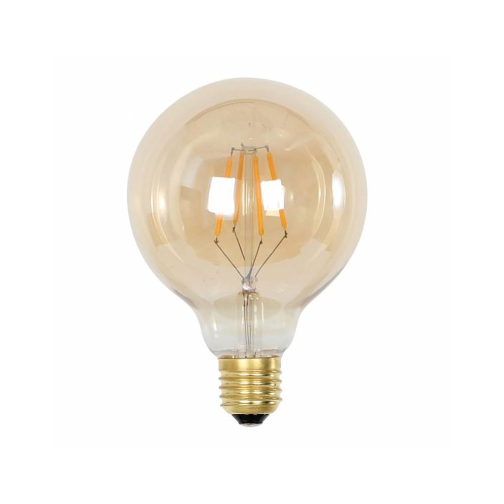 L'Héritier Du Temps - Ampoule Ronde Balle Sphérique à LED E27 Puissance 3W Dimmable Lumière Ambrée 9,5x9,5x13cm - Ampoules LED