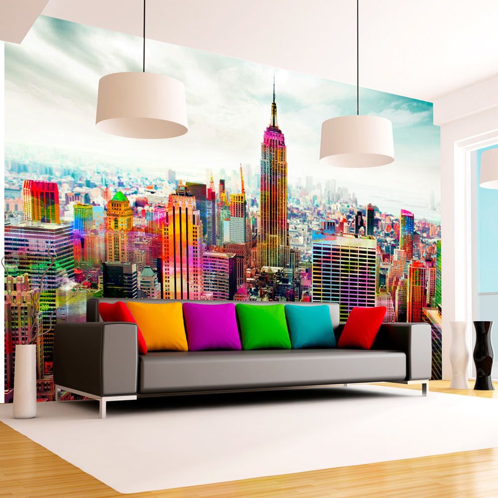 Bimago - Papier peint - Colors of New York City - Décoration, image, art | Ville et Architecture | New York | - Papier peint