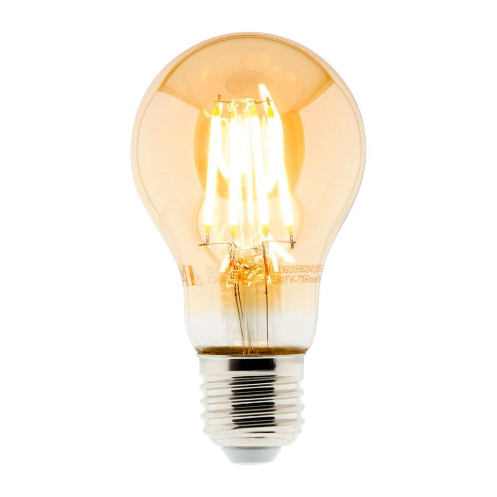 Elexity - Ampoule Déco filament LED ambrée Standard 4W E27 400lm 2500K - Ampoules LED