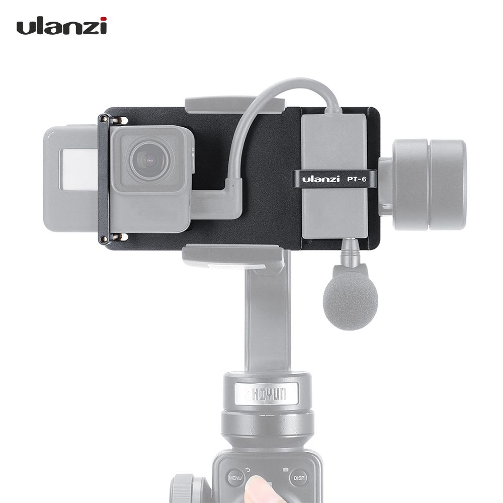 Generic - Ulanzi PT-6 Plaque de montage Vlog Plaque avec adaptateur micro pour GoPro Hero 7 6 5 pour DJI Moza Mini S Zhiyun Smooth 4 Vimble - Adaptateurs