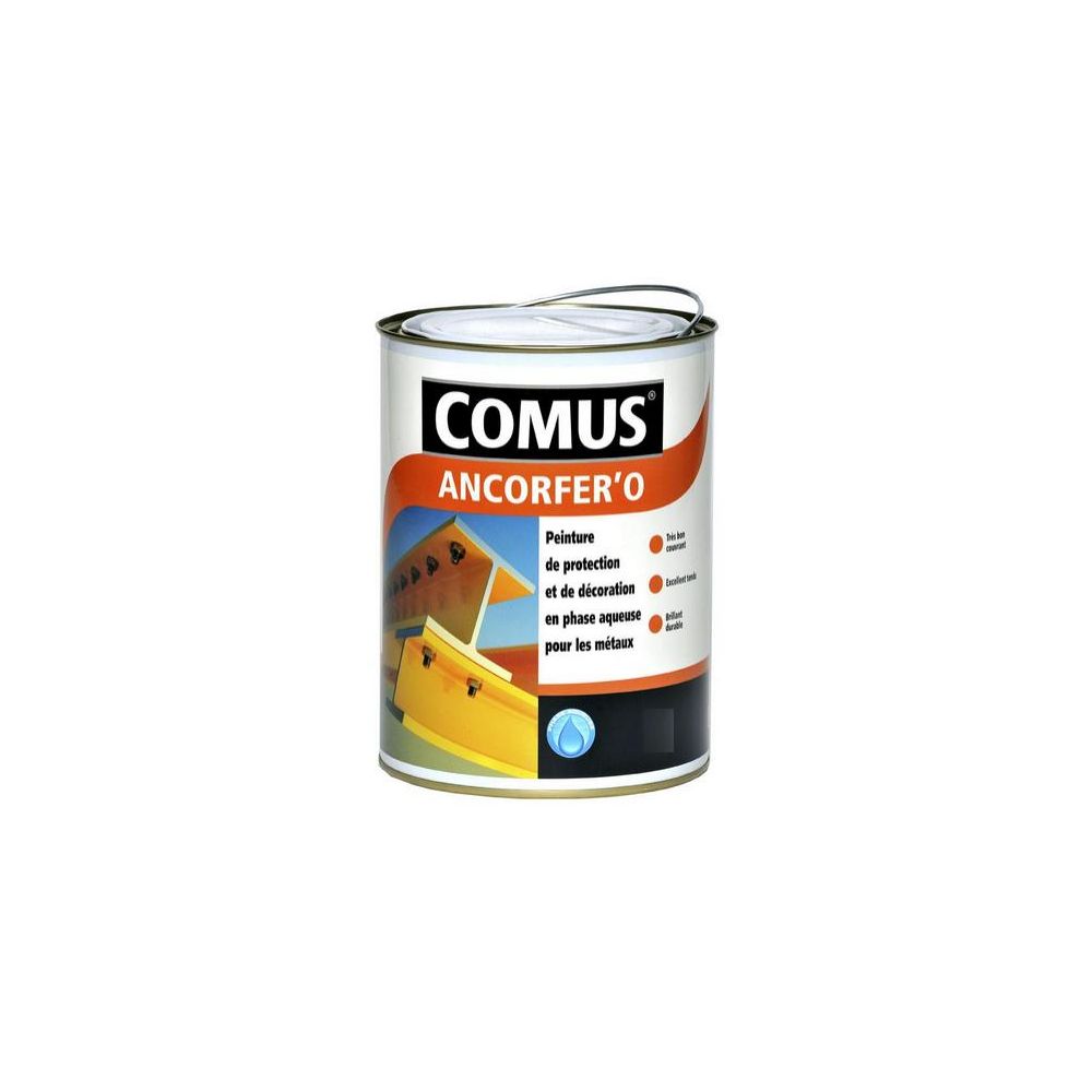 Comus - Comus - Laque antirouille phase aqueuse Ancorfer'O 3L Brillant Blanc - 19320 - Peinture intérieure