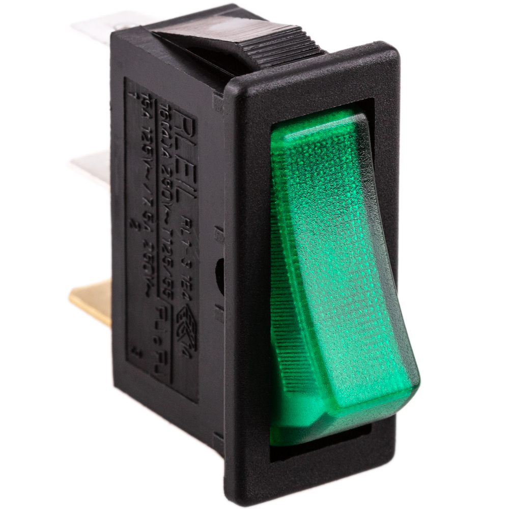 Bematik - Interrupteur à bascule vert lumineux SPST 3 broches - Interrupteurs et prises étanches