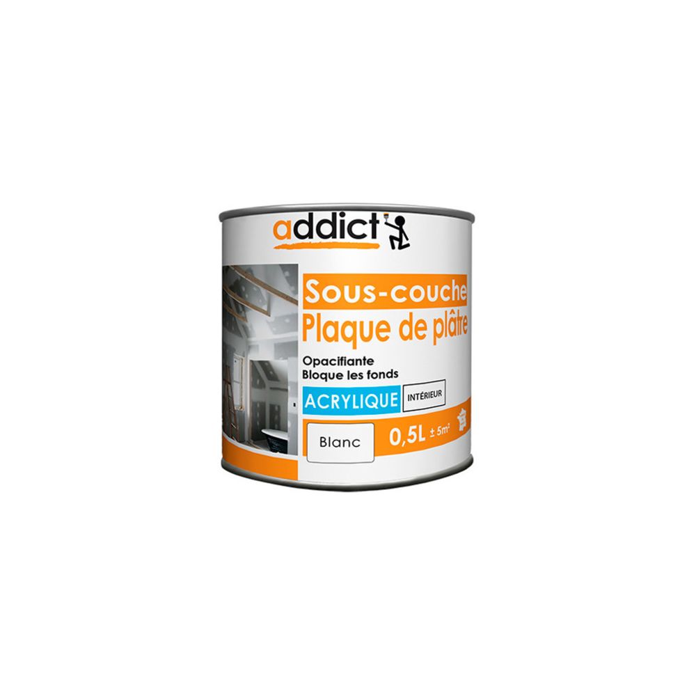 Addict - Sous-couche acrylique opacifiante 0,5 L - Blanc - ADD112707 - Addict - Peinture extérieure