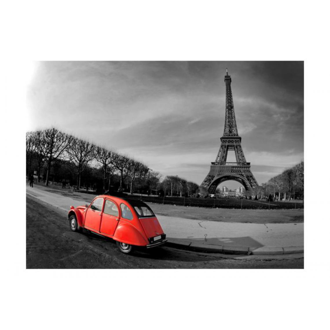 Artgeist - Papier peint - Tour Eiffel et voiture rouge .Taille : 300x231 - Papier peint