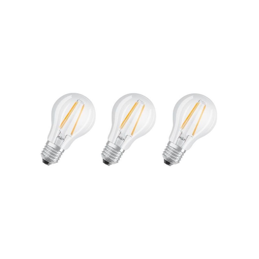 Osram - OSRAM Lot de 3 Ampoules LED E27 standard claire 7 W équivalent a 60 W blanc chaud - Ampoules LED