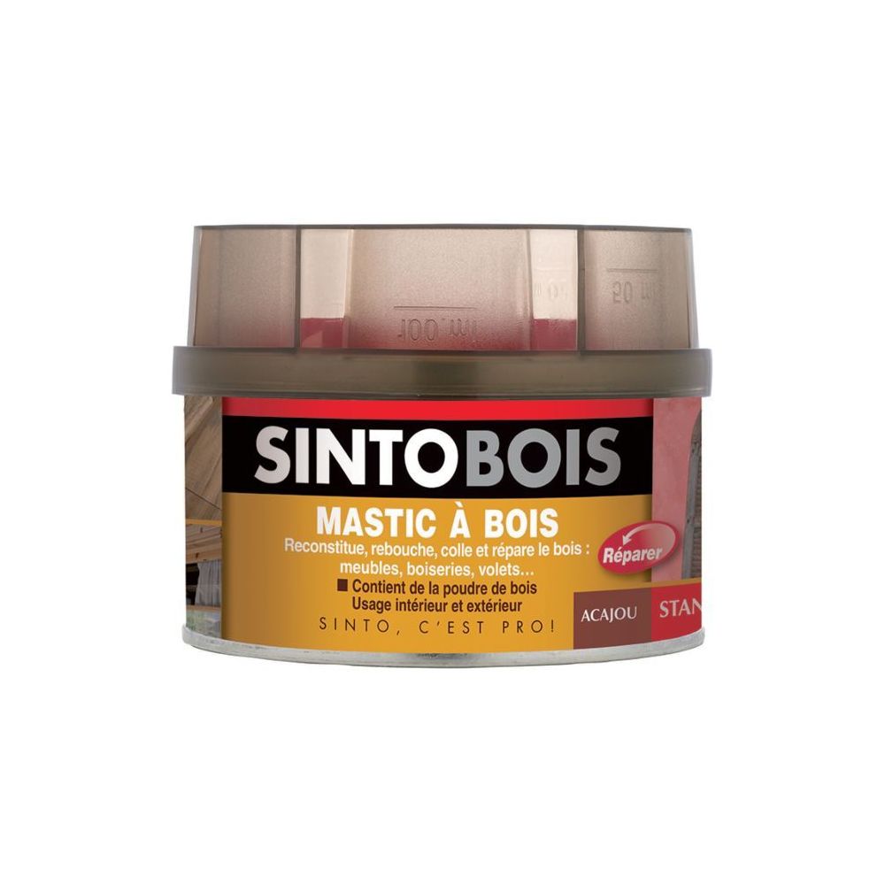 Sinto - Mastic à bois - Blanc - 170 ml - SINTOBOIS - Produit de restauration du bois