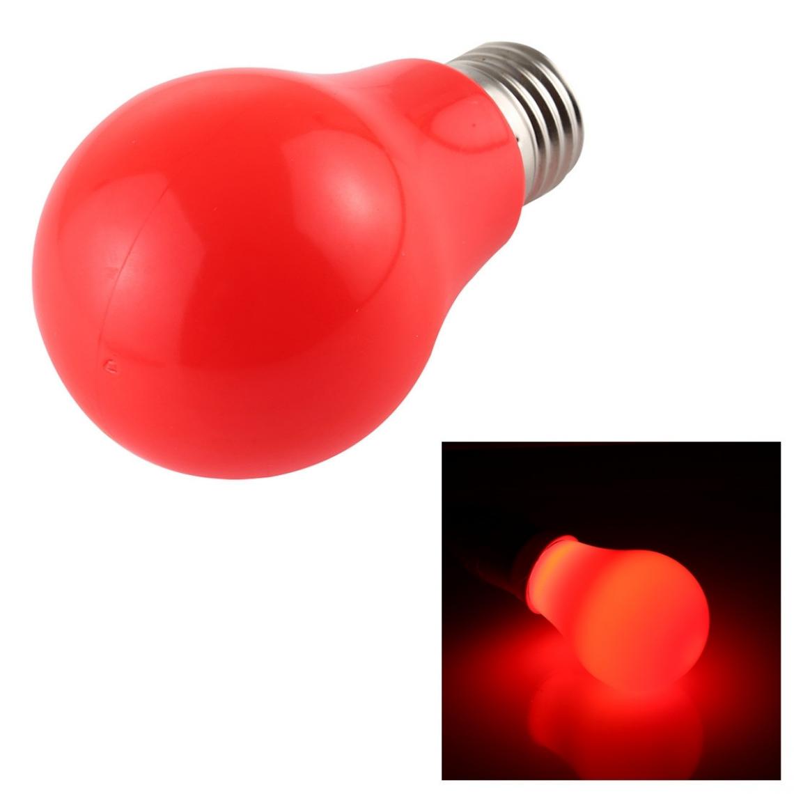 Wewoo - 4W 300LM E27 2835 8LEDs Ampoule à économie d'énergie LEDcouleur de la lumière rougeAC 220V - Ampoules LED