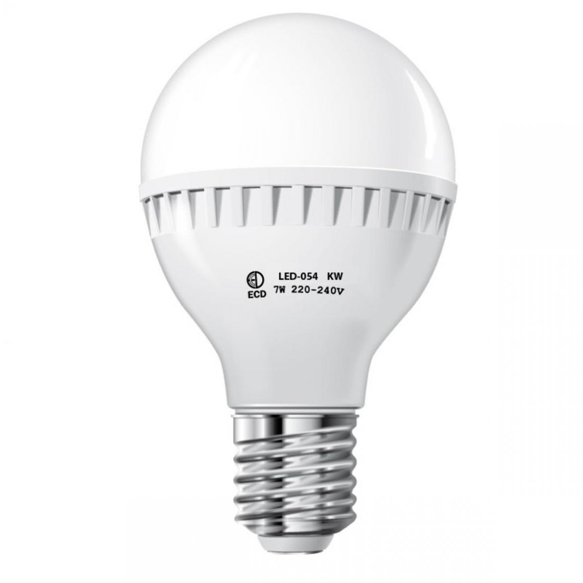 Ecd Germany - ECD Germany 7W E27 LED Lampe | 6000 Kelvin blanc froid | 458 lumens | 220-240 V | remplace une ampoule halogène de 45 W | Ampoules à économie d'énergie - Ampoules LED