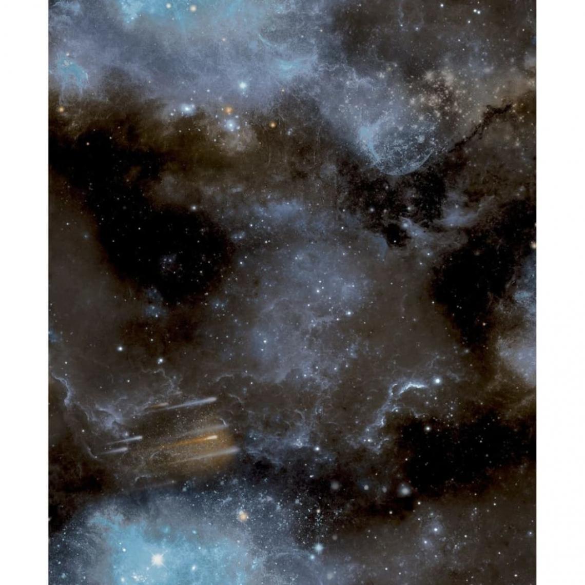 GOOD VIBES - Good Vibes Papier peint Galaxy with Stars Bleu et noir - Papier peint