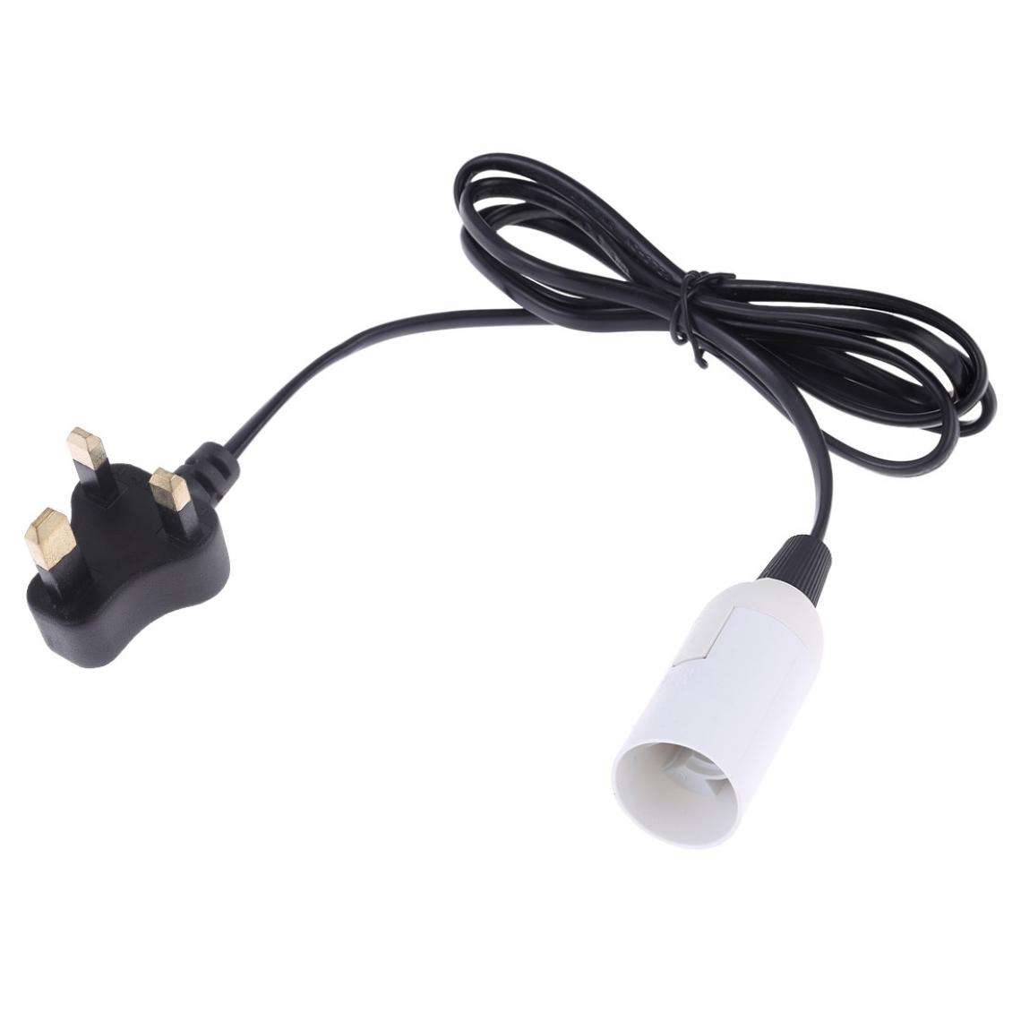 Wewoo - Prise d'alimentation de lustre de bougie de fil E14 avec le câble d'extension de 1.2mpetit UK Plug White - Douilles électriques