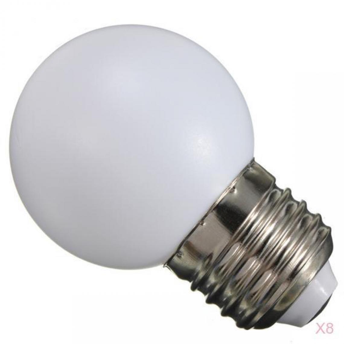 NC - Lot de 8 Lumières LED à économie D'énergie E27, Blanc Chaud - Ampoules LED