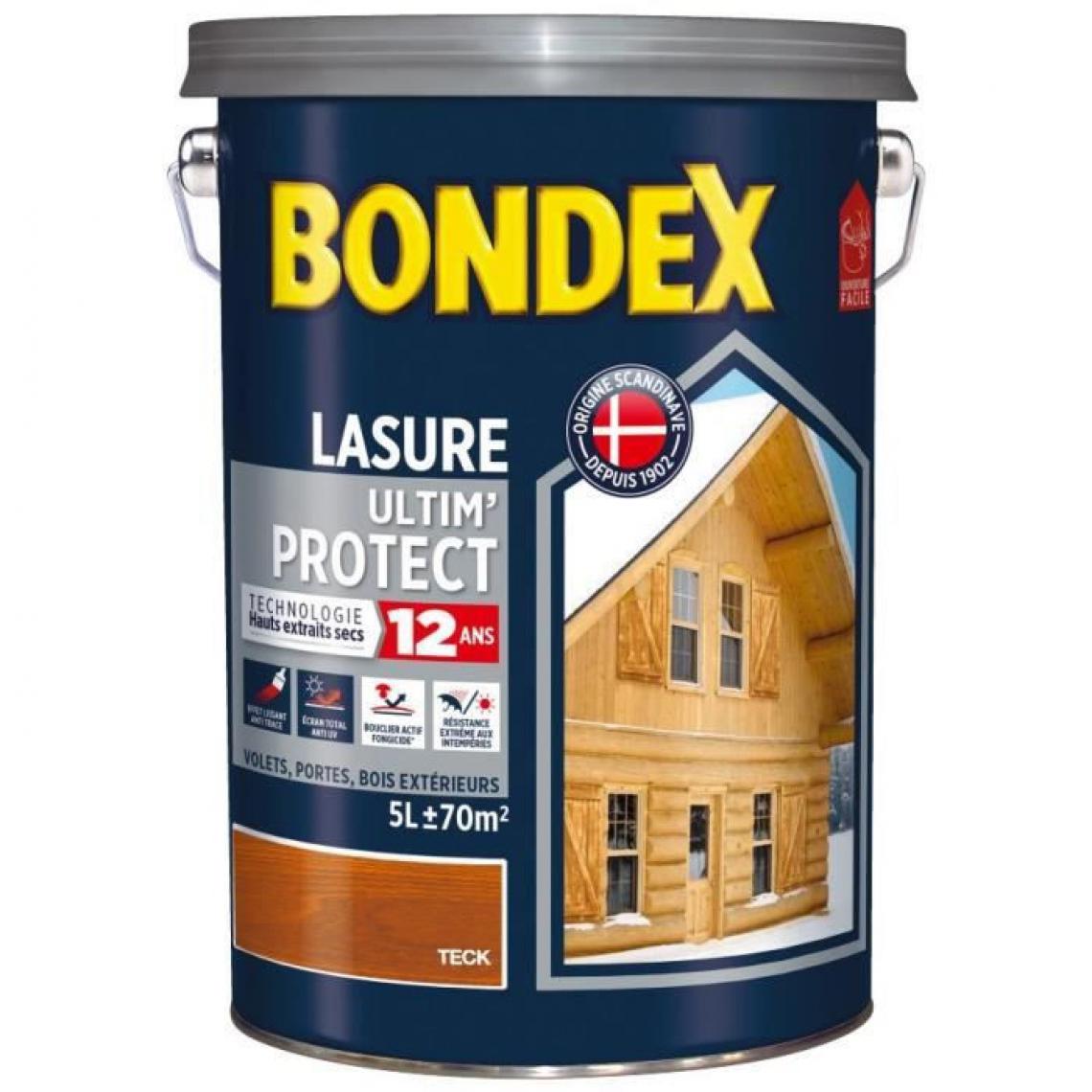 Bondex - BONDEX asure Ultim Protect 12 Ans - Teck Satin, 5L - Peinture & enduit rénovation