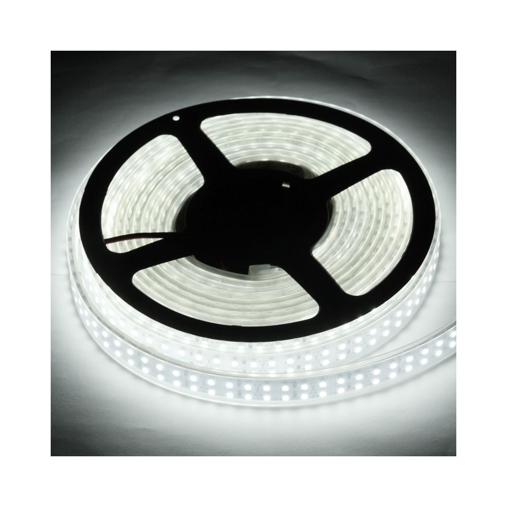 Wewoo - Ruban LED Waterproof Lumière de corde imperméable blanche de la double rangée 3528 SMD, 120 / M, longueur: 5M - Ruban LED