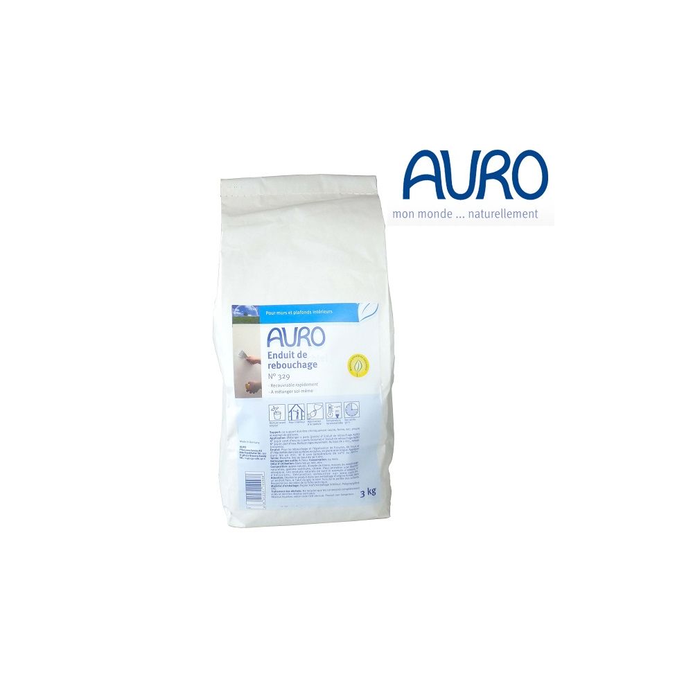 Auro - Auro - Enduit de rebouchage pour Murs intérieurs 3 Kg - N°329 - Enduit