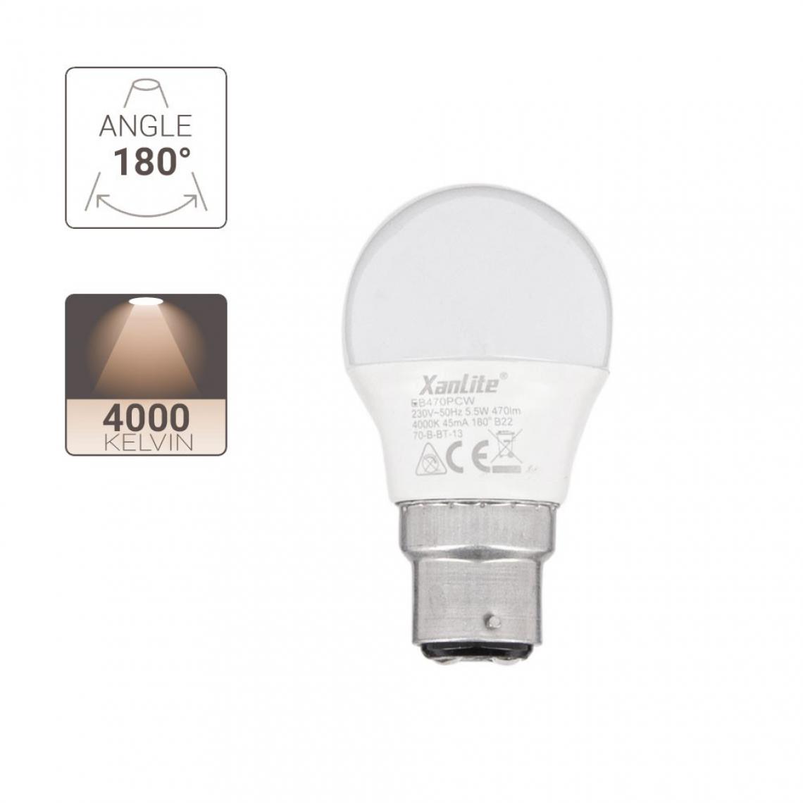 Xanlite - Ampoule LED P45 culot B22 - Ampoules LED