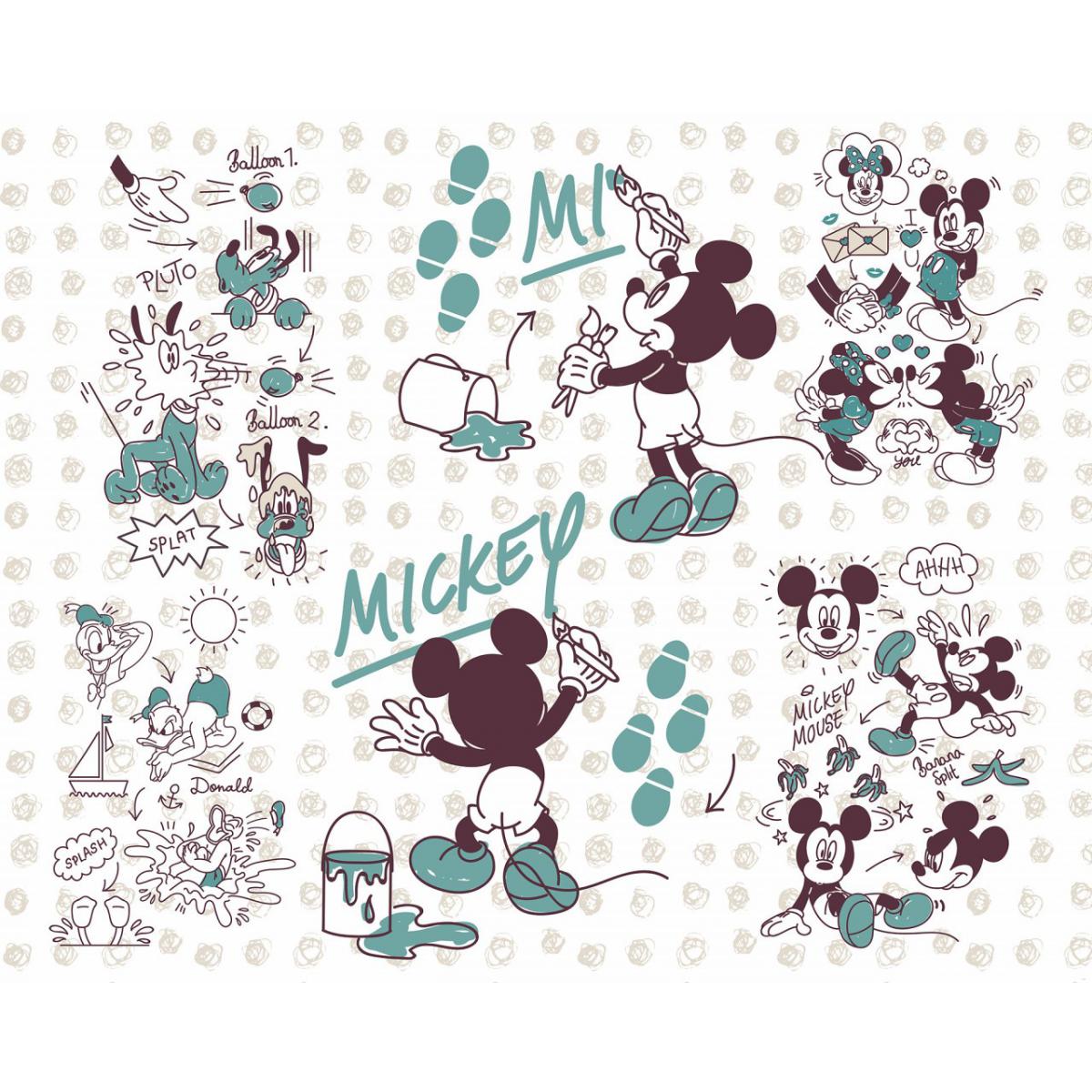 Komar - Papier Peint intissé Disney Mickey Mouse et ses amis 350 cm x 280 cm - Papier peint