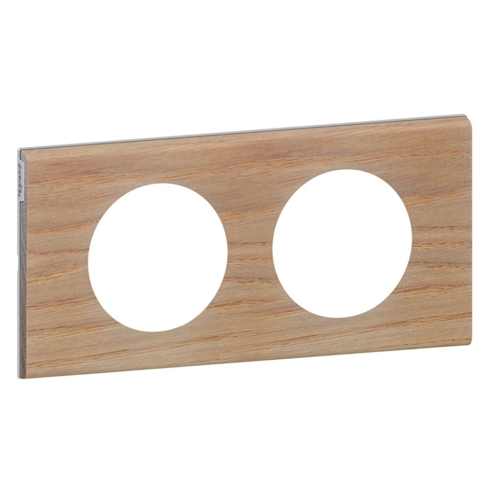 Legrand - plaque céliane 2 postes chêne blanchi - Interrupteurs et prises en saillie