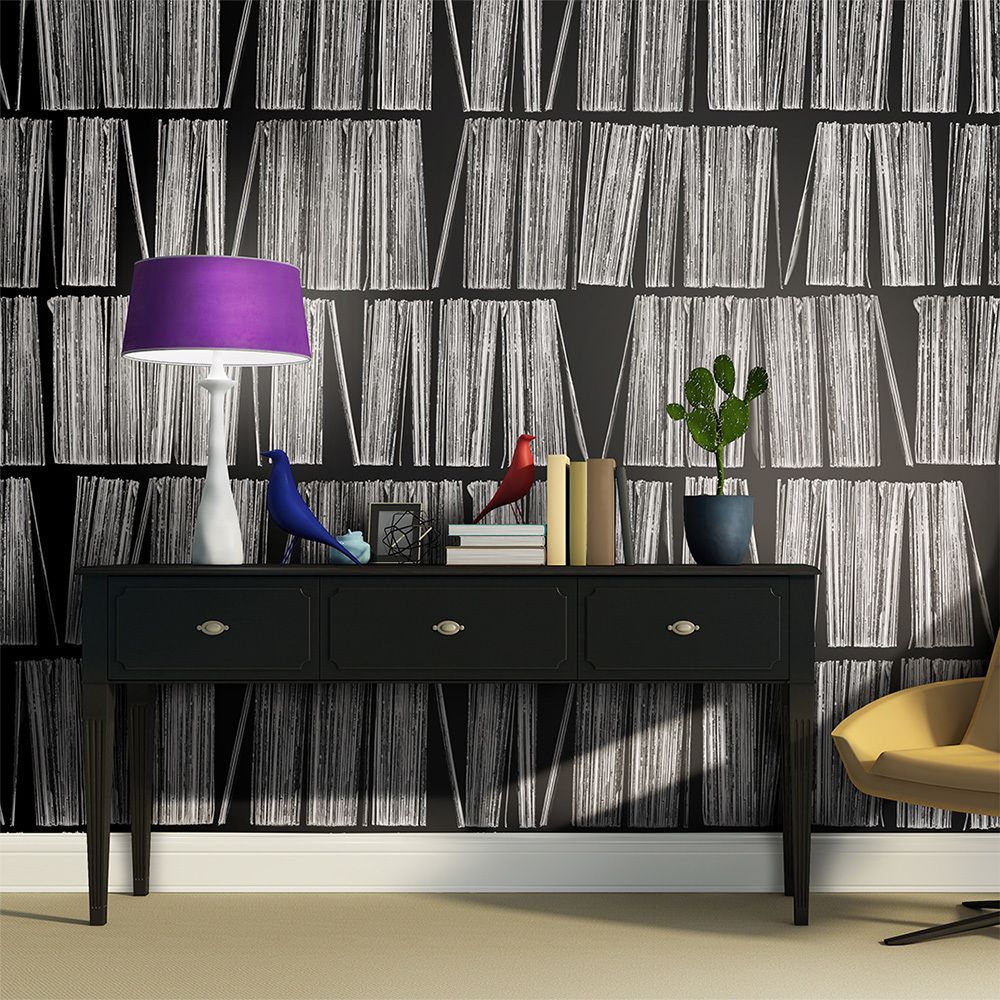 Bimago - Papier peint - Home library - Décoration, image, art | 3D et Perspective | Trompe l'oeil | - Papier peint
