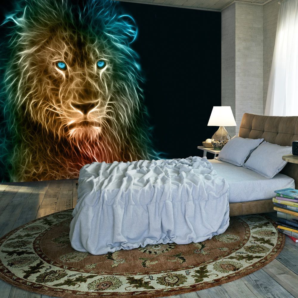 Bimago - Papier peint - Abstract lion - Décoration, image, art | - Papier peint