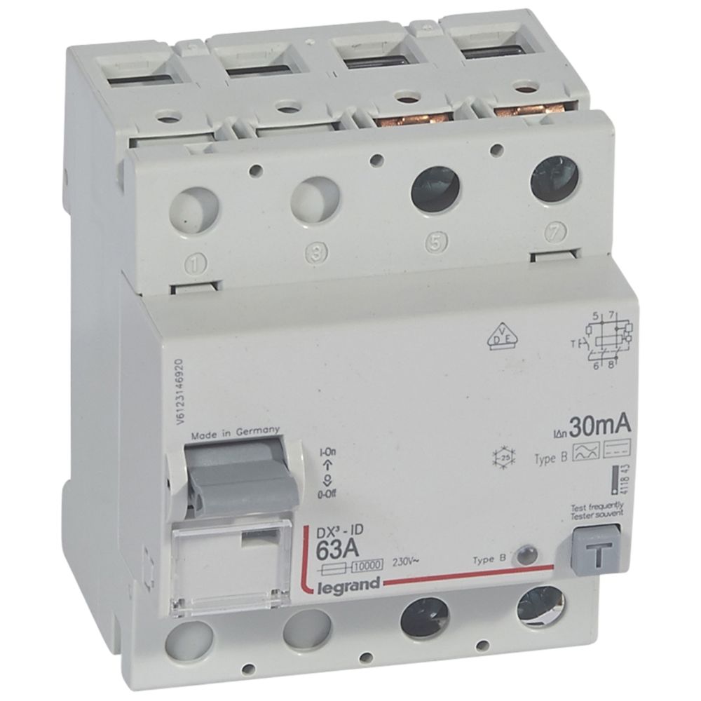 Legrand - interrupteur différentiel legrand dx3 63a 30ma 2 poles type b - vis / vis - Interrupteurs différentiels