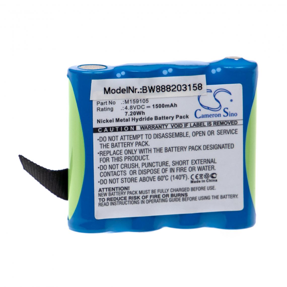 Vhbw - vhbw Batterie compatible avec Edan CS-01, H100, H100B, H100N appareil médical (1500mAh, 4,8V, NiMH) - Piles spécifiques