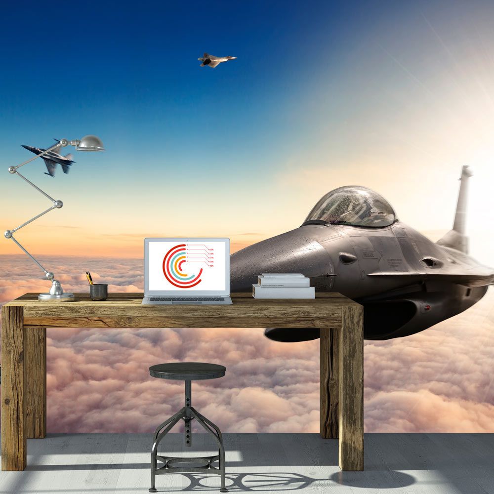 Bimago - Papier peint - F16 Fighter Jets - Décoration, image, art | Hobby | Moto | - Papier peint