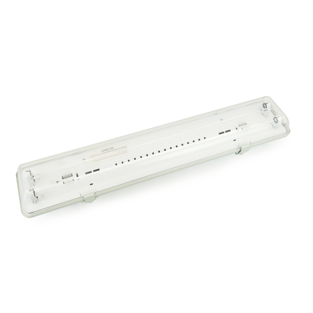 Bematik - Ecran étanche pour tube LED 2 x 600 mm avec raccordement à une extrémité IP65 T8 G13 - Tubes et néons