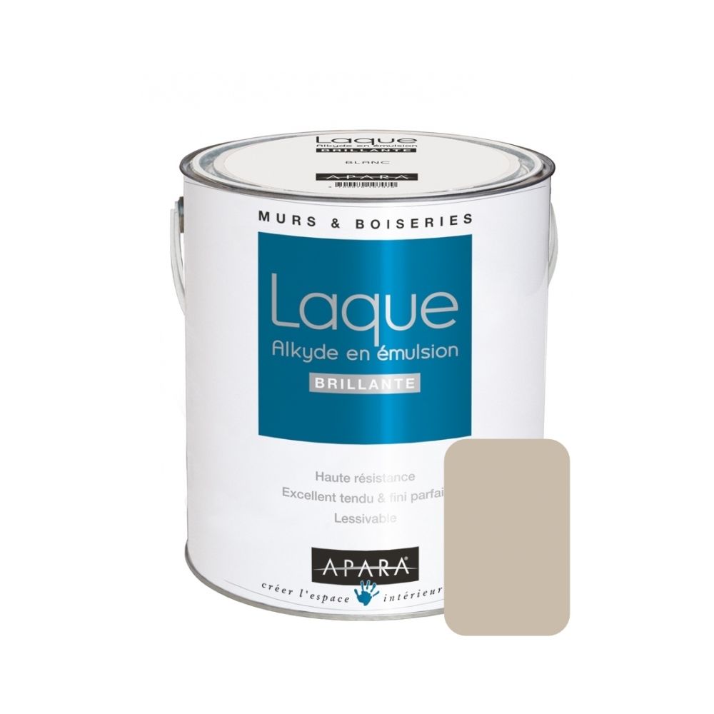 Apara - Peinture laque brillante pour murs et boiseries-2.5 litres-Châtaigne - Peinture & enduit rénovation