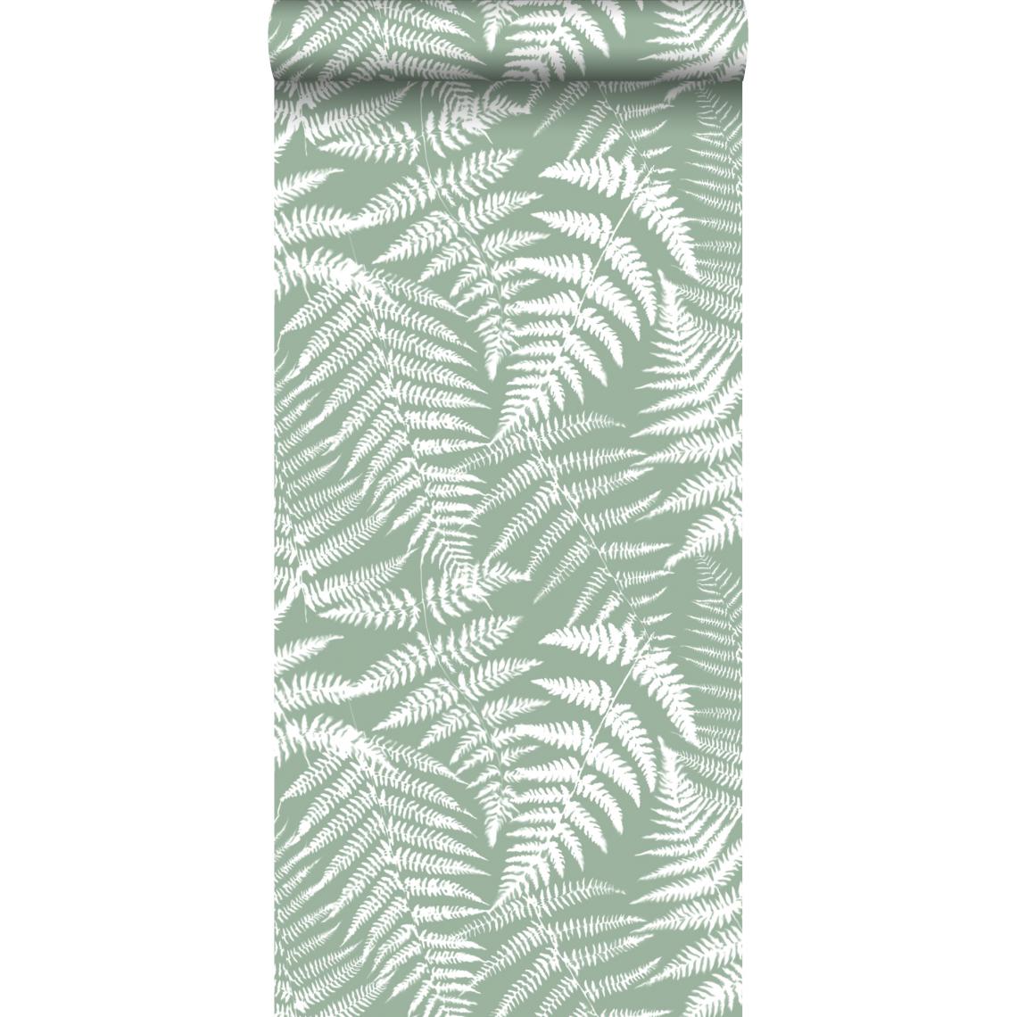 ESTAhome - ESTAhome papier peint fougères vert menthe - 138998 - 0.53 x 10.05 m - Papier peint