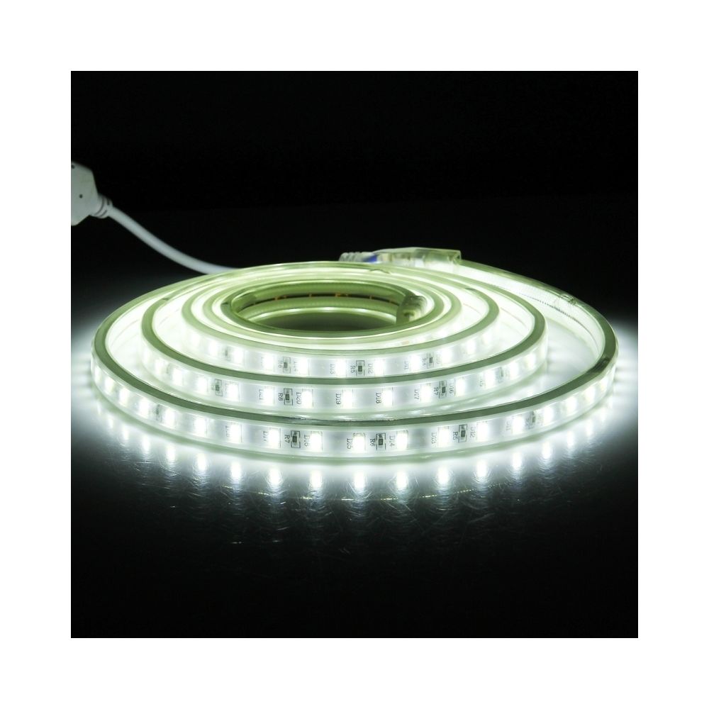 Wewoo - Ruban LED Waterproof 144 LEDs SMD 5730 Boîtier IP65 Bande étanche avec prise de courant, 72 / m, Longueur: 2m, AC 220V Lumière blanche - Ruban LED
