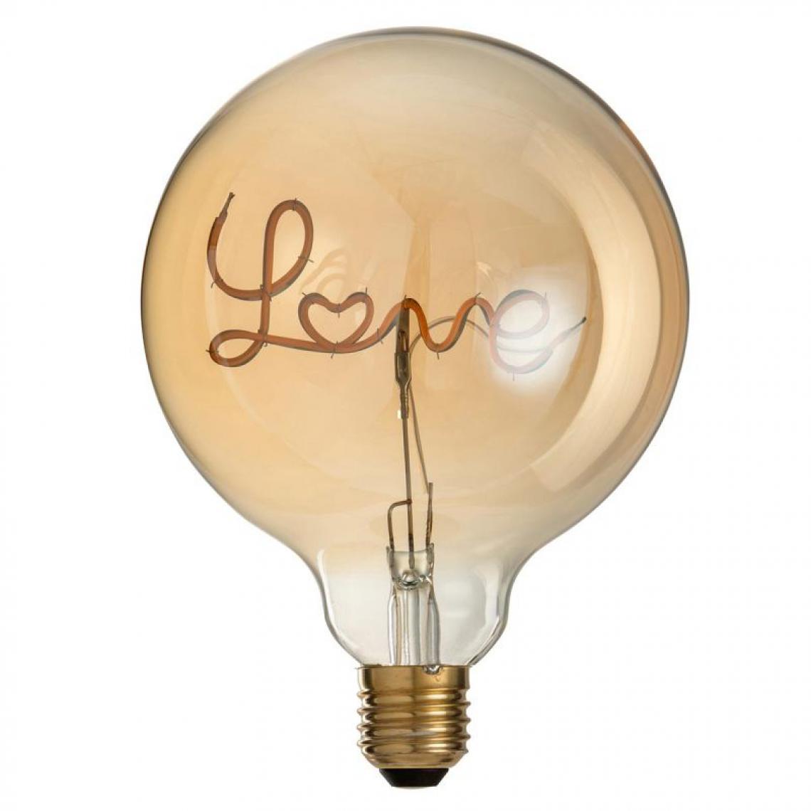 Paris Prix - Ampoule à Led Design Love 17cm Jaune & Or - Ampoules LED