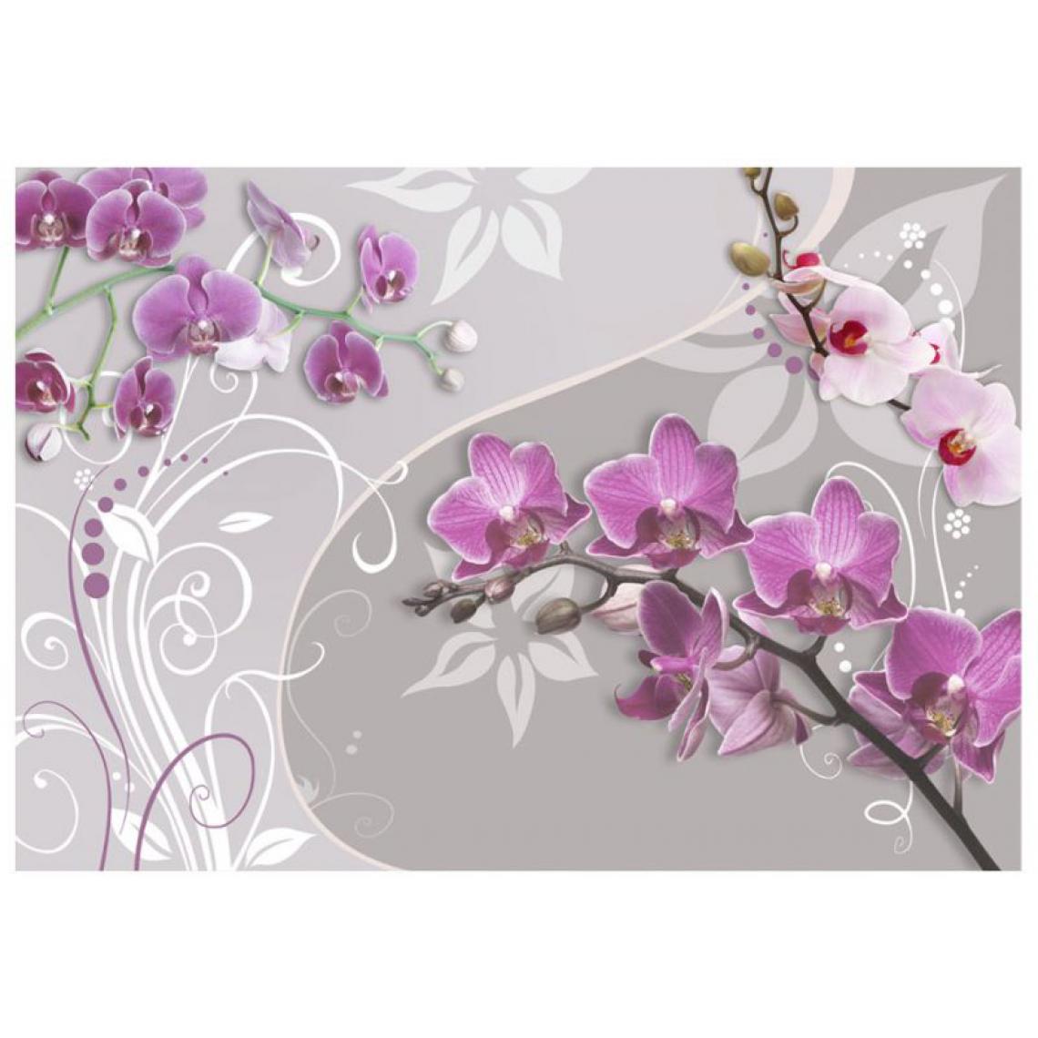 Artgeist - Papier peint - Flight of purple orchids .Taille : 150x105 - Papier peint